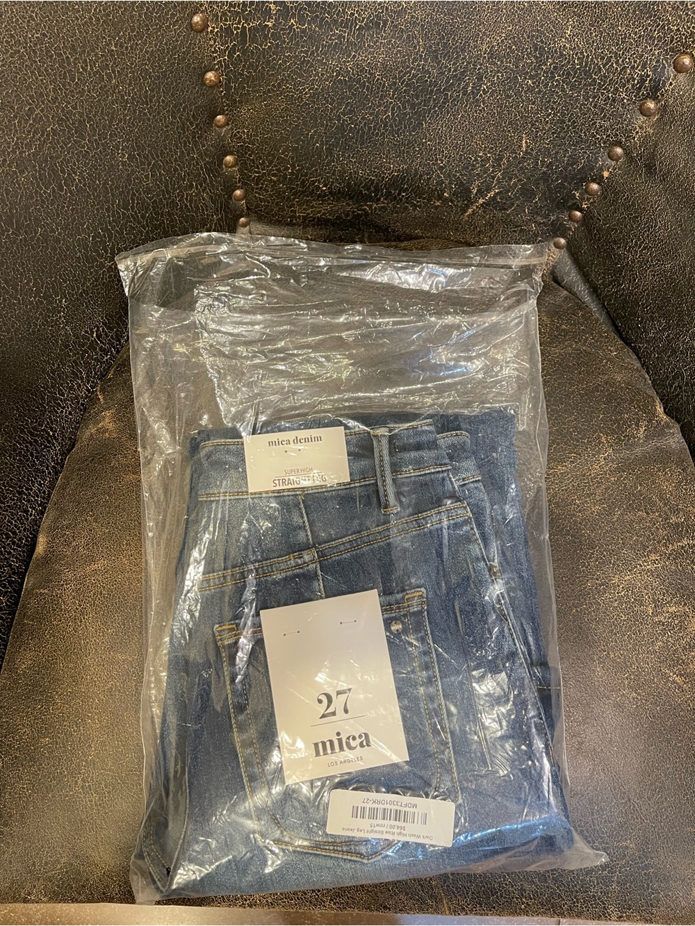 Mica Denim Women's Straight Leg Jeans in Medium Blue - Picture 7 of 7